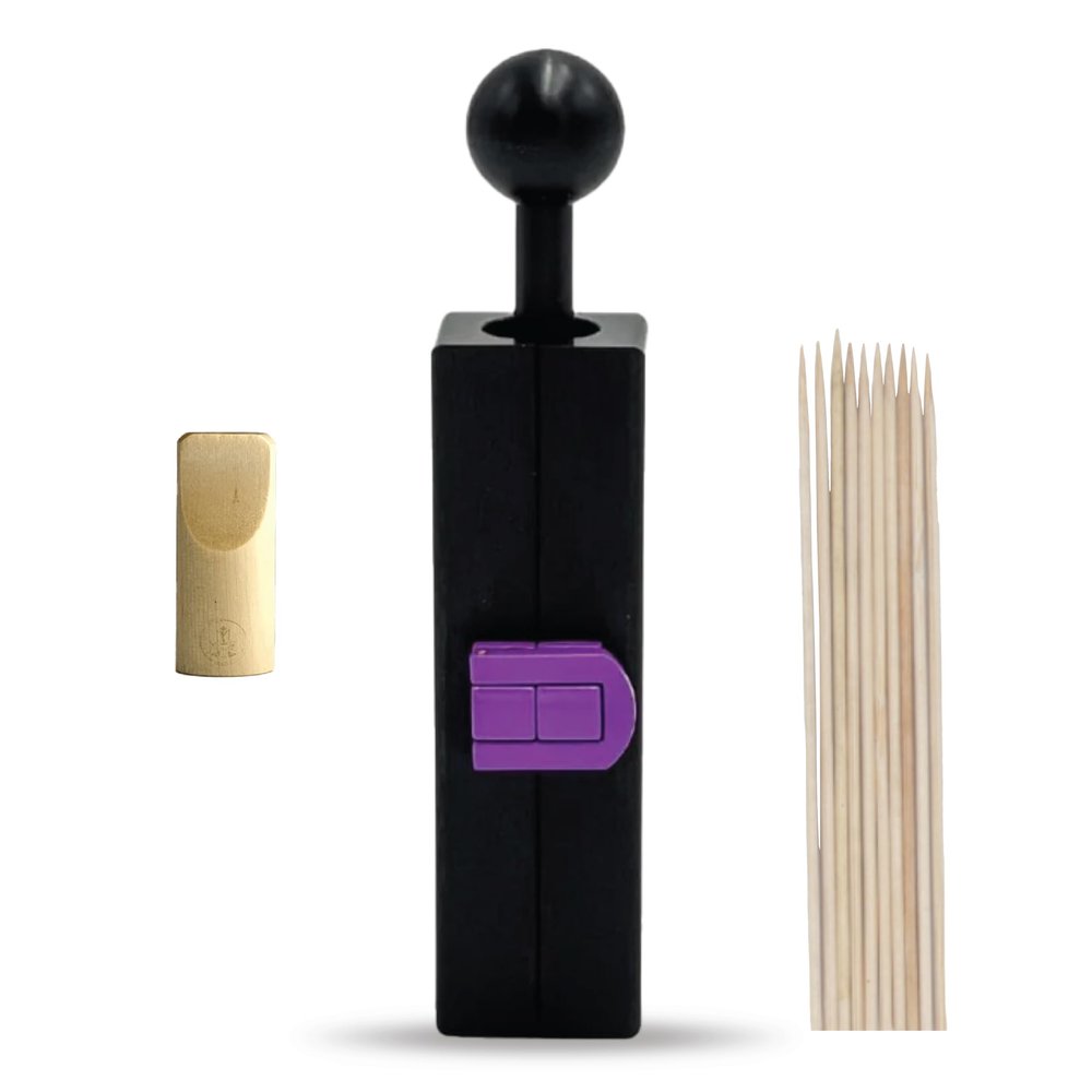 Purple Rose Supply Cannagar Mold 1-2g Mini Cannagar Roller With Skewers, Wooden Tip, Funnel 30 Minutes Burn Time Rolling Kit Compact and Lightweight Travel Friendly