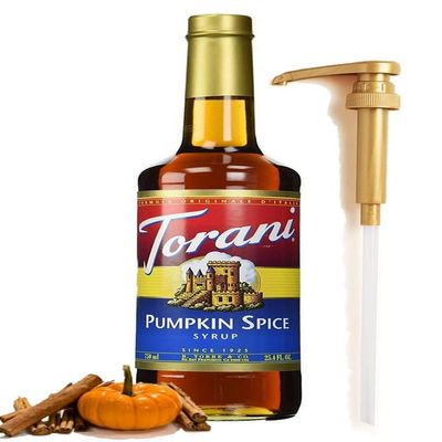 Pumpkin Spice Syrup For Coffee 25.4Oz Bottle With AlphaPantry Gold Pump