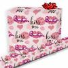 Custom Name on Gift Wrapping Paper Personalized Gift Wrap Wrapping Paper Roll with Text Custom Wrap Gift Unisex Adult Men Women Kids Baby for Birthday Anniversary Valentine Mother Father Christmas Day view 1