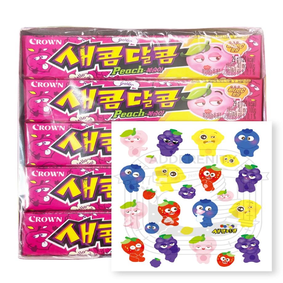 Crown Sweet and Sour Candy Peach Flavor 435g (29g X 15ea)