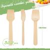WYOMER 300 Pcs 3.75" Disposable Mini Wooden Tasting Spoons - Bulk Small Wood Spoons for Ice Cream Sampling, Honey, Desserts, Charcuterie Board & Tasting Events view 2