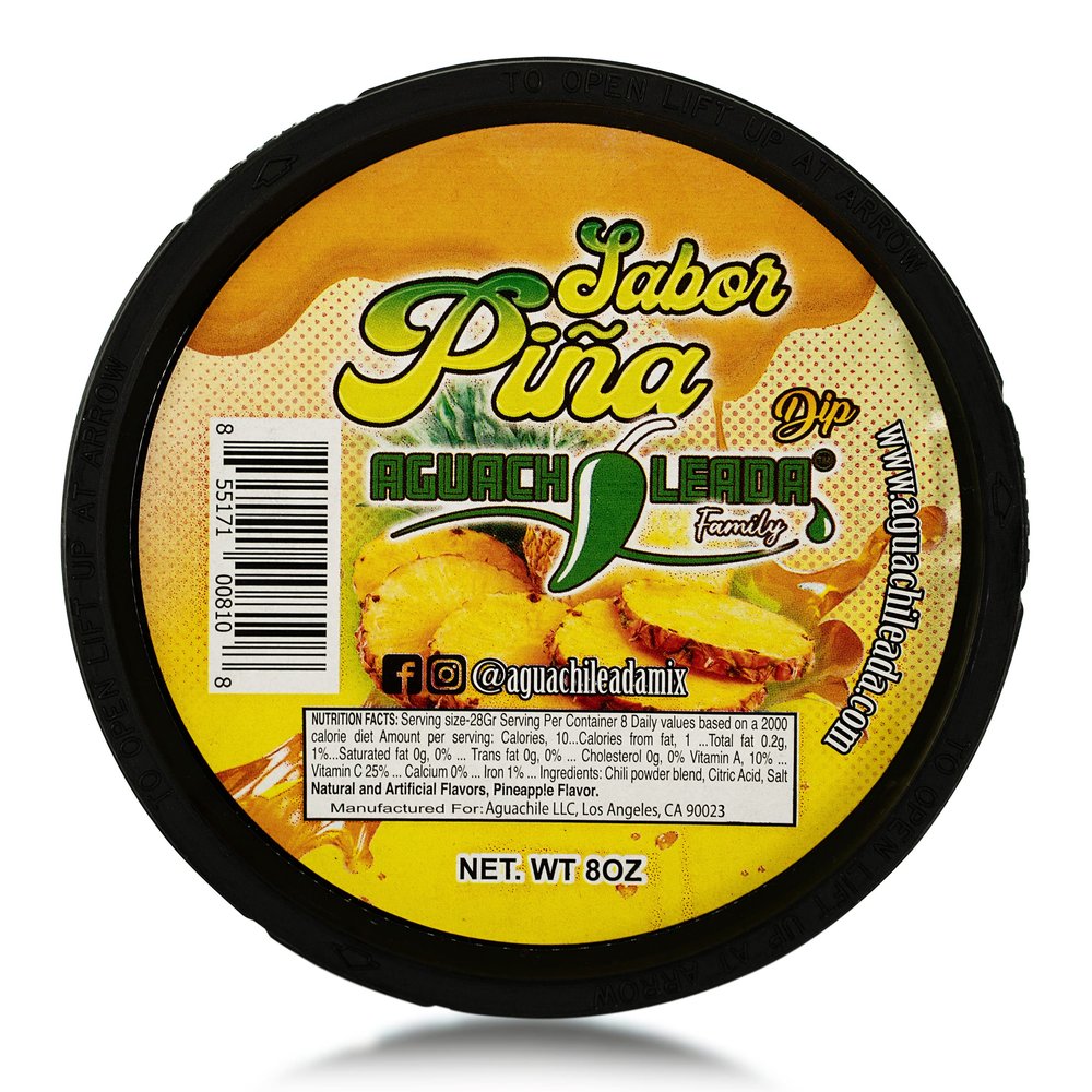 Pineapple Flavor Aguachileada Aguachile Chamoy Dip 8 oz (1 PC) Rim Dip for Drinks Cocktails and Aguachileada!