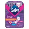 Saba Buenas Noches Overnight Maxi Pads with Wings, Built for Absorption Distribution and Protection, 60 Pads 120 Count (6 Packs of 20) view 1