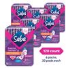 Saba Buenas Noches Overnight Maxi Pads with Wings, Built for Absorption Distribution and Protection, 60 Pads 120 Count (6 Packs of 20) view 2