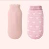 XBLTCM Cute Warm Bag, Hot Water Bag with Knitted Sweater Cover,Hot Water Bottle for Menstrual Cramps Neck Hand Feet Back Warmer (Color : Pink) view 1