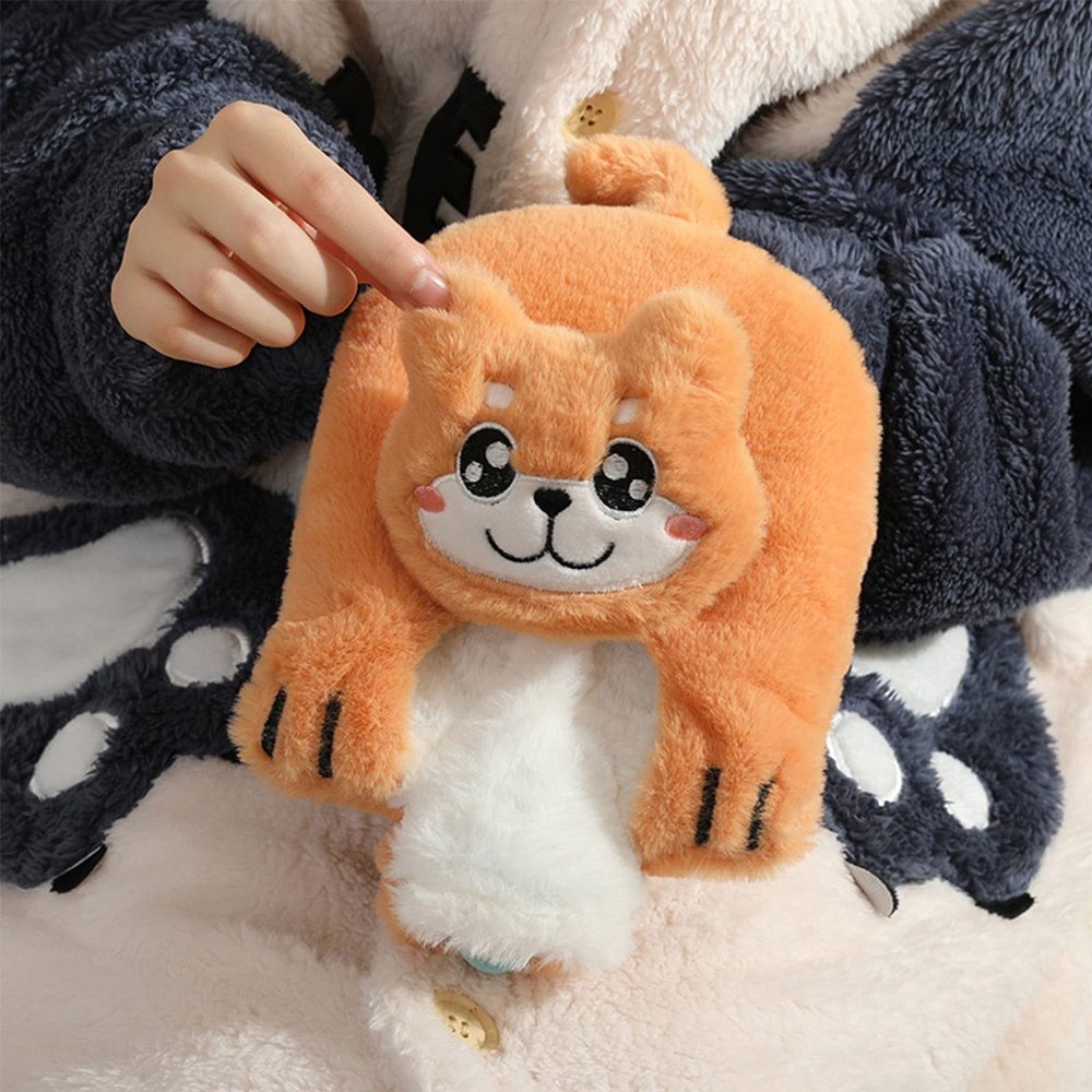 XBLTCM Hot Water Bag with Cute Fleece Cover, Hot Water Bottle for Pain Relief Hot Cold Therapy, for Women Girls Kids (Color : C)