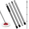 Qulable Spin Mop Replacement Handle - 4-Section 30" to 58" Mop Handle Replacement Stick Compatible with O-Ceda Spin Mop, EasyWring Mop Handle for Floor Cleaning(Mop Head&Base not Include) (Black) view 1