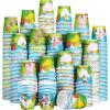 Skyley 600 Pack 3 oz Bathroom Paper Cups for Kids Disposable Mini Animal Mouthwash Cup Small Cold Beverage Drinking Container for Home Office Birthday Party Water Coolers(Farmhouse Style) view 1