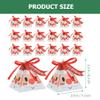 Toyvian 50Pcs Christmas Candy Boxes Triangle Candy Bags Xmas Santa Claus Box Present Packaging Paper Bags Christmas Treat with Ribbon Triangle for Party view 4