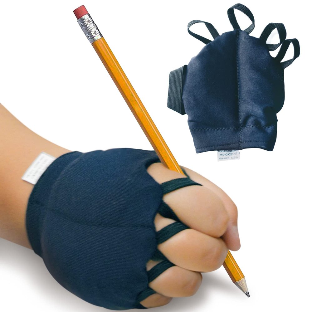 Handithings: Hand Weight - Proudly Hand Made in the USA! (WORKS FOR RIGHT OR LEFT HAND) Beneficial for Tremor Control, Fine Motor Skill Activities, Improved Hand/Wrist Mobility, Writing Stability & Strengthening. (PLEASE SEE SIZING CHART AND MEASURE