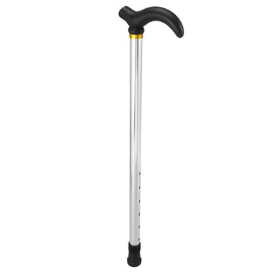 Tofficu Aluminum Alloy Adjustable Height Walking Cane Anti-Slip Tip Lightweight and Durable Walking Stick for Seniors and Mobility Aid Users Silver