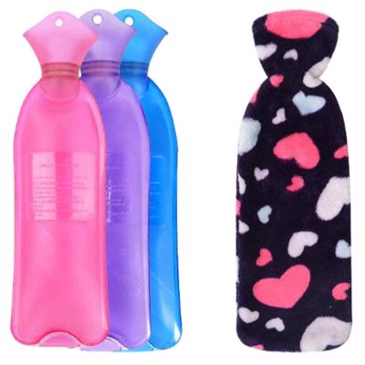 1L Long Shape Hot Water Bottles Warm Hands, Hot and Cold Therapy, Treating Sore Muscles, Great for Pain Relief, Random Cover