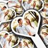 100 Pack of Custom Photo Cupcake Toppers, Plastic Personalized Cupcake Picks 2x4 Inches, Upload 1 Photo, American Made (Heart Shape) view 2