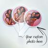 100 Pack of Custom Photo Cupcake Toppers, Plastic Personalized Cupcake Picks 2x4 Inches, Upload 1 Photo, American Made (Circle Shape) view 2
