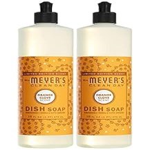MRS. MEYER'S CLEAN DAY Liquid Dish Soap, Honeysuckle, 16 Ounce (Pack of 2)