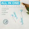 Brushee - The Evolution of Oral Care | 4-in-1 Tool (Paste + Brush + Floss + Pick) | Individually Wrapped | Disposable | Prepasted Travel Toothbrushes | Small Adult Toothbrush - (48-Pack) view 3