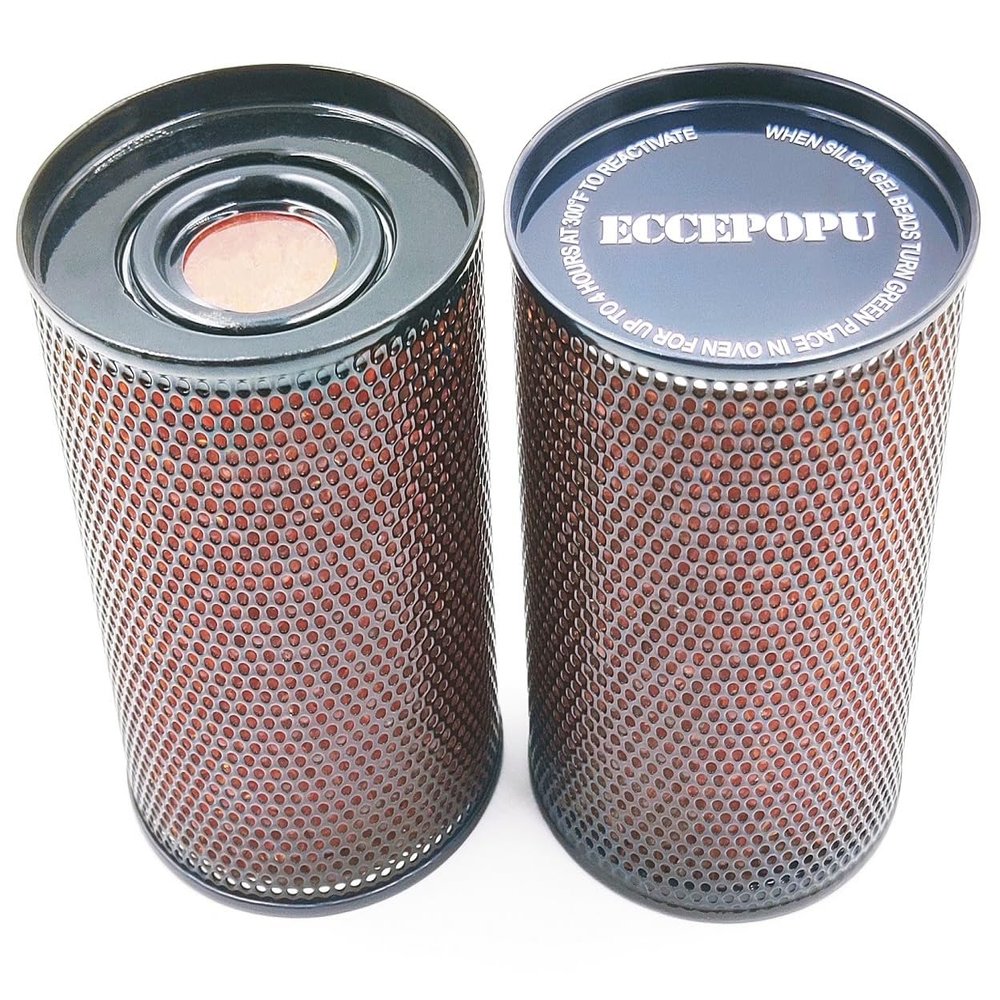 ECCEPOPU Gun Safe Dehumidifier 300g - Silica Gel Desiccant Canister, Moisture Absorber for Gun Cabinets & Safes, Protect 80 Cubic Feet, Black