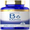 Carlyle Vitamin B6 100mg | 250 Tablets | Pyridoxine Hydrochloride Supplement | Vegetarian, Non-GMO, Gluten Free view 1