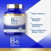 Carlyle Vitamin B6 100mg | 250 Tablets | Pyridoxine Hydrochloride Supplement | Vegetarian, Non-GMO, Gluten Free view 3