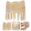 Healifty Natural Horn Comb Wide Tooth Scalp Massager Portable Hair Brush for Women and Girls Relaxation and Scalp Care Tool view 4