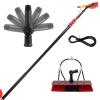 TOOJUN Water Fed Pole Kit Outdoor Lightweight Window Cleaning Brush Photovoltaic Panel Cleaning Tool, Portable Telescopic Pole and Angle Regulator,10.8m/36ft view 1