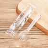 Individually Wrapped Disposable Spork, 100PCS Eco-Friendly Durable and Strong Plastic Sporks Great for Picnics or Restaurant and Party Supply (Clear) view 1