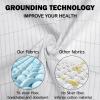 NIULAFR Grounding Sheets, Queen Size Grounding Flat Sheet 27"x52" with 15ft Cord, Earth Connected Bed Sheet for Better Sleep and Health view 2