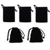 30 Pack Velvet Pouches with Drawstring Bags 5 x 7cm, Mini Small Cloth Jewelry Gift Packaging Bag for Wedding Candy, Party Holiday, Christmas Gifts Bag (Black) view 1