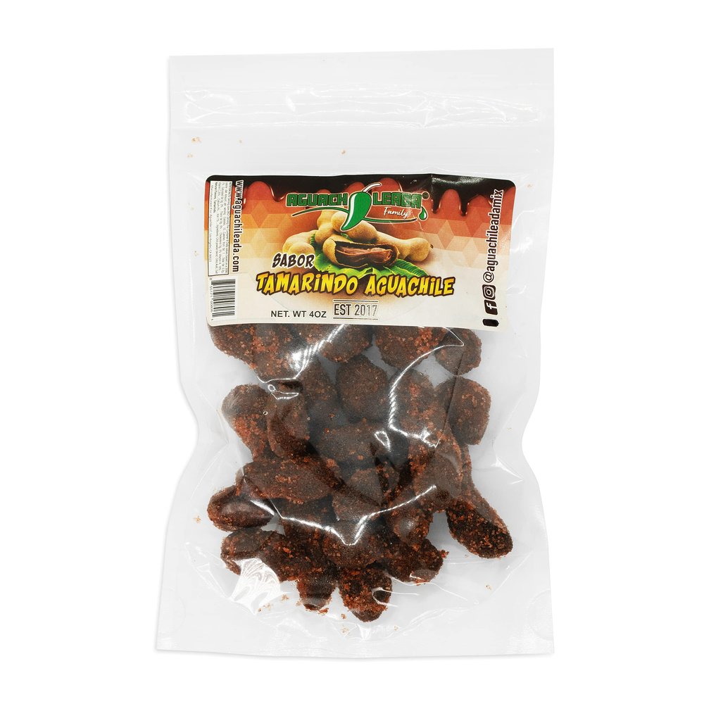 Aguachileada 4 Pack Tamarindo Slices 4oz (4pcs) Chili Tamarindo Fresh Snacks 1lb