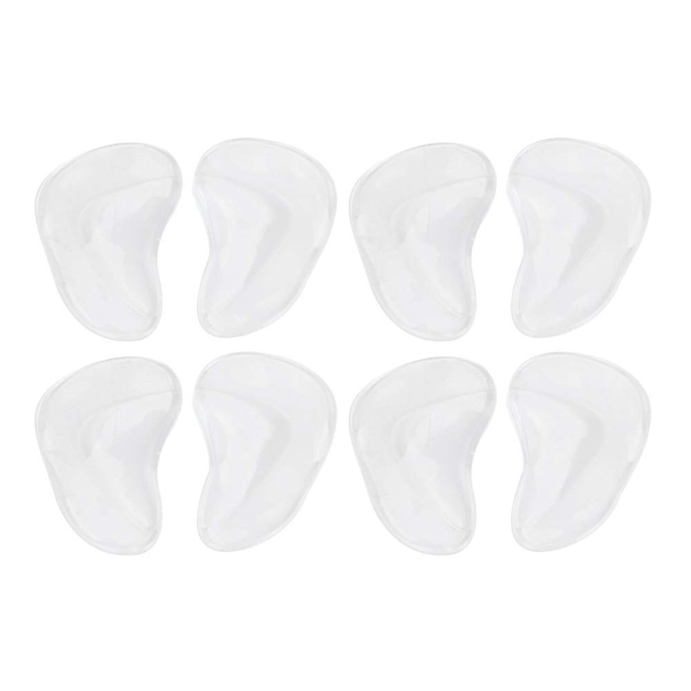 4pairs Transparent Silicone Foot Cushions,Transparent Silicone Foot Arch Support Insole, Foot Care Cushion, Correction Gel Orthopedic Pad, Foot Care Protector for Pressure Feet Pain Relieving, Ar