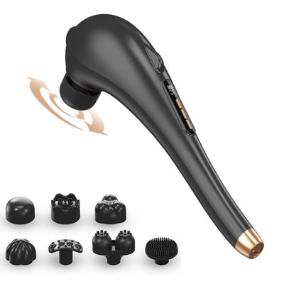 Asopal Back Massager for Pain Relief, Portable Cordless Massager with Type-C Charging, Deep Tissue Back Massage Machine, Hand Held Massage Tool, Body Relaxation Handheld, Rechargeable