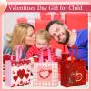 Sanwuta 48 Pcs Valentine's Day Gift Reusable Treat Bags with Handles - Non Woven Waterproof Goody Bags for Gifts & Party Favors view 2