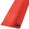 Solid Red Printed Christmas Tablecloth Party Roll 100-Ft x 40" W Disposable Plastic view 1