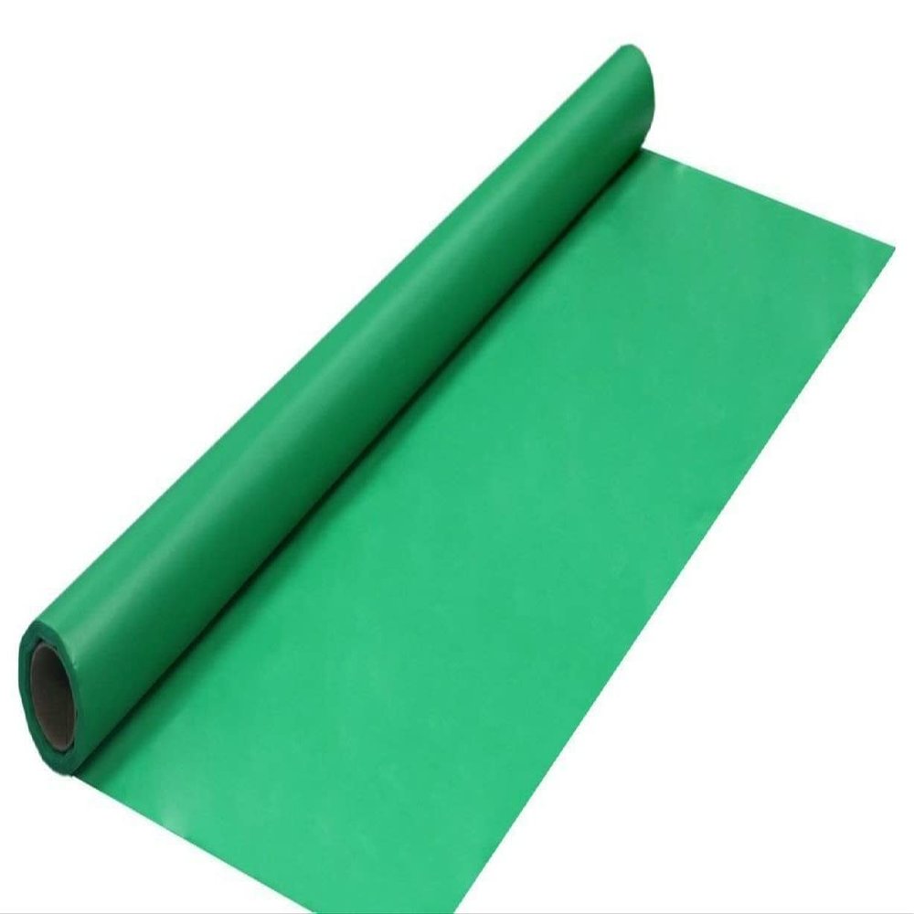 Solid Green Printed Christmas Tablecloth Party Roll 100-Ft x 40" W Disposable Plastic