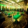 Solid Green Printed Christmas Tablecloth Party Roll 100-Ft x 40" W Disposable Plastic view 4