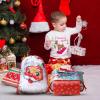 12 Pcs Christmas Drawstring Gift Bags Christmas Goody Treat Bags Santa Claus Xmas Tree Winter Snowflakes Snowman Wrapping Gift Popuches for Kids Holiday Birthday Party (vintage, 13.2 x 16.3 In) view 4