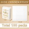 100 Pack For Your Happy Tears Wedding Tissues for Guests 3 Ply Pocket Size, Individual Travel Facial Tissue Packs for Wedding Party Favors(Classic) view 2