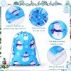 Xuniea 12 Pcs Christmas Drawstring Backpack Gift Goody Treat Bags Xmas Tree Santa Claus Winter Snowflakes Snowman Wrapping Gift Bags for Holiday Birthday Party (Snowflake,Assorted Sizes) view 3
