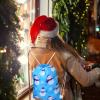Xuniea 12 Pcs Christmas Drawstring Backpack Gift Goody Treat Bags Xmas Tree Santa Claus Winter Snowflakes Snowman Wrapping Gift Bags for Holiday Birthday Party (Snowflake,Assorted Sizes) view 4