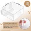 XP-ART 50 PCS Individual Clear Chocolate Coverd Oreos Cookie Boxes,2.36" x 2.36" x 1.18" Individual Macaron Box Mooncake Packaging for Wedding Easter Halloween Christmas Party view 2