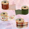 KRE Wire-Edge Ribbon Gold Wire with Bonus Hugmert, 9Ft Long Making DIY Decoration Arts Material Supplies for Christmas Tree Decorating Ribbon, Gift Wrapping, Tree Garland, Topper Bow, Pack of 4 view 2