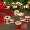 KRE Wire-Edge Ribbon Gold Wire with Bonus Nimbffe, 9ft Long Making DIY Decoration Arts Material Supplies for Christmas Tree Decorating Ribbon, Gift Wrapping, Tree Garland, Topper Bow, Pack of 4 view 2