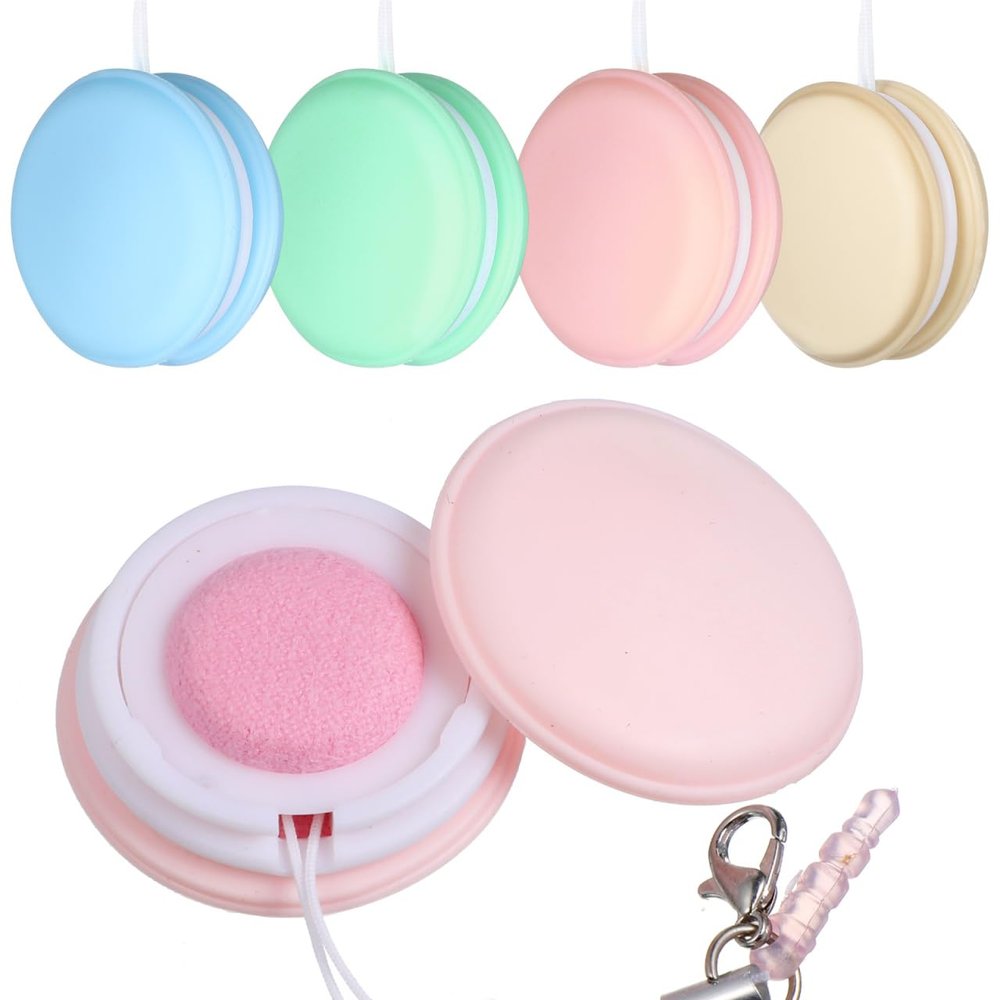 8pcs Phone Screen Cleaner Dual-Sided Cellphone Touch Screen Cleaner Macaron Shape Smartphone Cleaning Wipes Brush Handbag Pendant Keychain Charm for TV Monitors Glass Lens Random Color