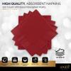 100 Pack Burgundy Beverage Napkins, Big Party Pack, 2 Ply, Ideal for Wedding, Party, Birthday, Dinner, Lunch, Cocktails. (5 x 5) by Amcrate view 3