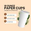 Paper Cups 16 oz 200 Pack for Coffee & Tea Made in USA | Bulk 200 Count for Home, Office, Restaurants & Parties | Recyclable Disposable 16 Ounce To-Go Cups for Hot Drinks view 2