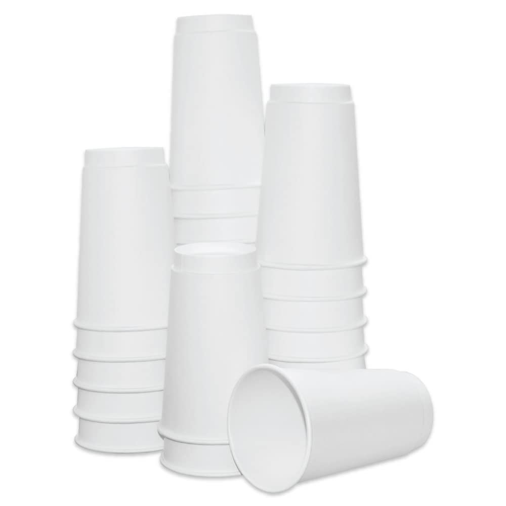 Insulated Paper Cups for Coffee & Tea Made in USA | Recyclable Double Wall Disposable To-Go Cups for Hot Beverages | Sturdy, Food Safe, and Eco-Friendly Hot Cups (16 oz, 200 Count)
