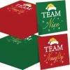 50 Pcs Christmas paper Napkins Disposable Team Naughty Luncheon Napkins Red and Green Holiday Party Supplies Xmas Party Decorations view 1