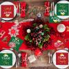 50 Pcs Christmas paper Napkins Disposable Team Naughty Luncheon Napkins Red and Green Holiday Party Supplies Xmas Party Decorations view 4