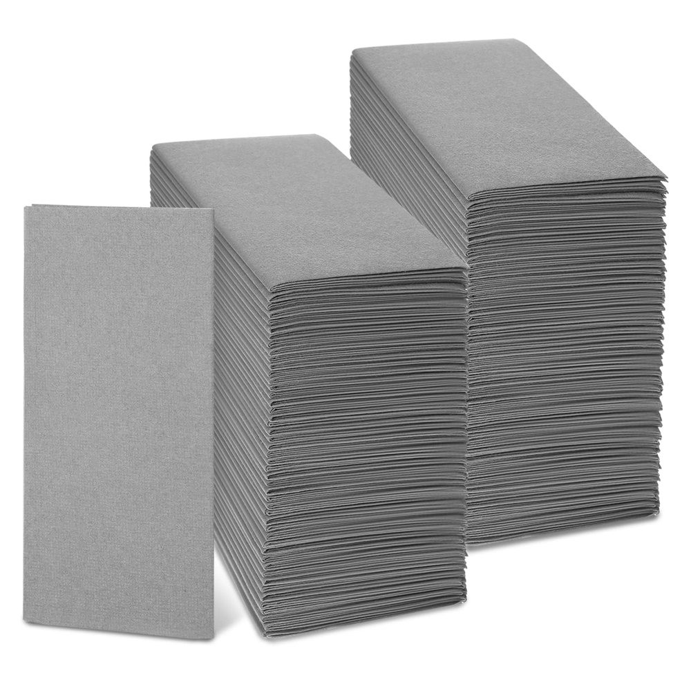 Jeyiour 150 Pcs Light Gray Dinner Napkins Boho Disposable Guest Towels 16 x 16 Inch Paper Hand Towels for Bathroom Decorative Wedding Napkins for Bridal Baby Shower Kitchen Party Event
