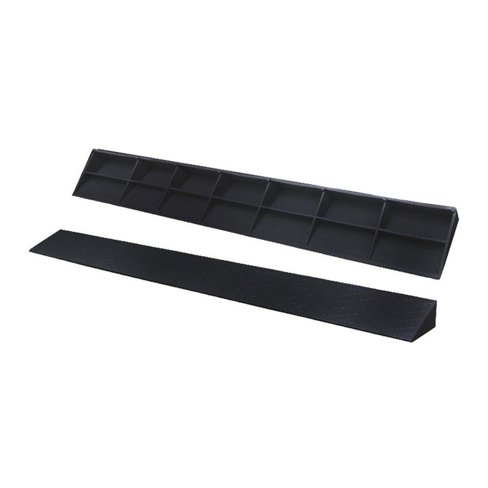 TOOJUN Portable Lightweight Plastic Threshold Ramp for Doorways, Home Entry Handicap Ramps Set for Baby Car Elderly Wheelchair Children's Bicycle Toys,Black-100105cm